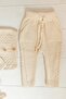 Hair Braid Knitwear Beret Bottom Top Set Beige - 2