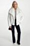 Women's Shawl Collar Plush Fabric Coat 52109001