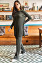 Women's Khaki Corded Fabric Piece Set Tkm-19000457 - 3