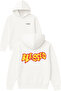 Blessed Alevli Design Printed Oversized White Hooded Sweatshirt