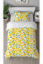Lemon Green Fruit Patterned Printed Specially Designed Single Modern Stylish Duvet Cover Set Without Sheets