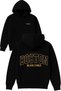 Boston Black Gold Design Printed Oversized Black Hooded Sweatshirt