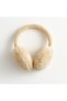 Women's Faux Fur Earmuffs – Soft Plush Winter Ear Muff Beige Earmuffs - 5