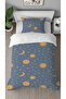 Space Star Moon Planet Patterned Printed Specially Designed Sheetless Style Stylish Single Duvet Cover Set