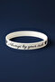 Women Men Silicone Bracelet Always by Your Side Written Flexible Bracelet - Gift