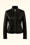 Women's Genuine Black Leather Coat Real Female Tba Leather Jacket