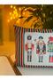 Lead Soldier Patterned Christmas Themed Striped Throw Pillow Cover - 30X50Cm - Christmas Throw Pillow Cover - 3