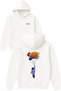 Astronaut Who Has Been to Space Design Printed Oversized White Hooded Sweatshirt