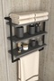 3-Tier Towel Rack Bookcase Stylish and Functional Metal Wood Wall-Mounted Home Bathroom Kitchen Organizer Shelf