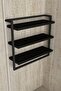 3-Tier Towel Rack Bookcase Stylish and Functional Metal Wood Wall-Mounted Home Bathroom Kitchen Organizer Shelf - 5