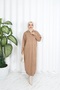 Corded Fabric Zippered Knitwear Dress