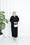 Corded Fabric Zippered Knitwear Dress