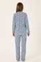 Women's Buttoned Shirt Collar Cotton Modal Patterned Pajama Set Thlv9R19Pc - 4