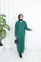 Corded Fabric Zippered Knitwear Dress