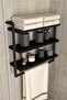 3-Tier Towel Rack Bookcase Stylish and Functional Metal Wood Wall-Mounted Home Bathroom Kitchen Organizer Shelf
