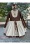 Premium Collection Lace-Up Special Design Brown Children's Dress - 6