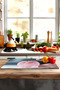 Modern Glass Bowl Themed Tempered Glass Cutting Board 21X30 cm Size Uv Printing - Ckt031 - 3