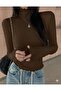 Autumn, Winter Inside Fleece High Neck S Slim Fit Long Sleeve Blouse 0047 - 2