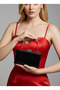 Black Patterned Patent Leather Evening Dress Evening Bag Wedding Engagement Graduation Bag