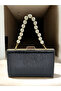 Black Patterned Patent Leather Evening Dress Bag - 3