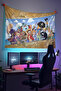 One Piece Anime Patterned Wall Cloth– High-Quality Fabric, Gamer Player Room Decor Tapestry Wall Carpet