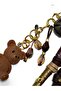 Brown Paracord and Suede String Teddy Bear Detailed Bag Ornament Charm – Handmade - 5