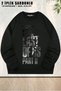 Unisex Prison the Last of Us Part 2'Vengeful Ellie' (Black White) O Oversized Crew Neck Sweatshirt