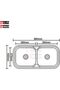 Asahi Kitchen Sink, High Grade Double Bowl (860x430) - 2
