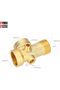 5-way Brass Connector for Water Pump - Connects Pressure Switch & Gauge - 4