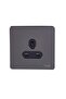 Ultimate Screwless Flat Plate - Single Unswitched Power Socket, 13A, GU3450BBN, B