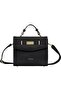 Women's Shoulder Bag - High-Grade PU Leather Handbag with Gold Accents