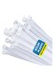 Nylon Zip Ties-Self Locking cable ties-Pack of 100-Heavy Duty cable tie-High Weight Capacity-Nylon Cable Wire Ties for Indoor and Outdoor (WHITE, 35 CM LONG)