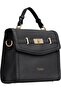 Women's Shoulder Bag - High-Grade PU Leather Handbag with Gold Accents - 2