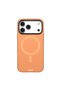 iPhone 17 Pro Compatible Case with M-Safe Feature and Camera Stand Gel Cream Series Cover Orange