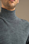 Men's Slim Fit Turtleneck Knitwear Sweater - 2