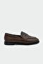 Desna Bitter Brown Leather Flat Sole Women's Shoes