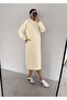 Beige Urban Hooded Dress - 4