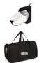 Unisex Black Sports Bag with Shoe Compartment Gym Fitness Bag Travel Bag