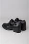 Seç D1034 Genuine Leather Heelled Women's Shoes (Heel Height: 5 cm) Black - 6
