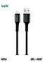 كابل بيانات BL-S2 USB إلى Lightning بقوة 12 واط بطول 200 سم - شحن سريع، سلك مضفر من النايلون المتين