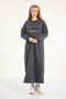 5305 - Stylish Comfortable Denim Paneled Combed Cotton Oversized Women's Dress - 5