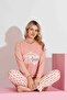Mother-Daughter Matching Long Sleeve Heart Pattern Interlock Family Matching Pajamas Set-3207 - 5