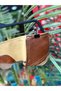 Cordelia Leather Belt |   Tan & Cream Handmade Bohemian Waist Belt - 8