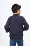 Smoked Boys' College Collar Zippered Pocket Embroidery Printed Knitted Cardigan - 2 Thread - 5
