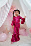 Sparkly Sequined Flywheel Sleeve Layered Leg Girl's Set - 5