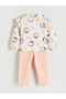 Lcw Baby Beige Hello Kitty Printed Baby Girl Blouse and Pants 2-Pack - 2