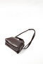 Crinkled Textured Brown Shk184 Faux Leather, Single Compartment with Zipper, Strap Hand, Arm and Shoulder Bag - 7