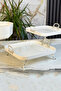 Luxury 3 Piece Porcelain Presentation Set & Bowl Pedestal Presentation Dish Tableware Set - 5