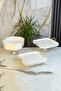 Luxury 3 Piece Porcelain Presentation Set & Bowl Pedestal Presentation Dish Tableware Set - 2