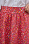 Red Little Floral Balloon Skirt - 6